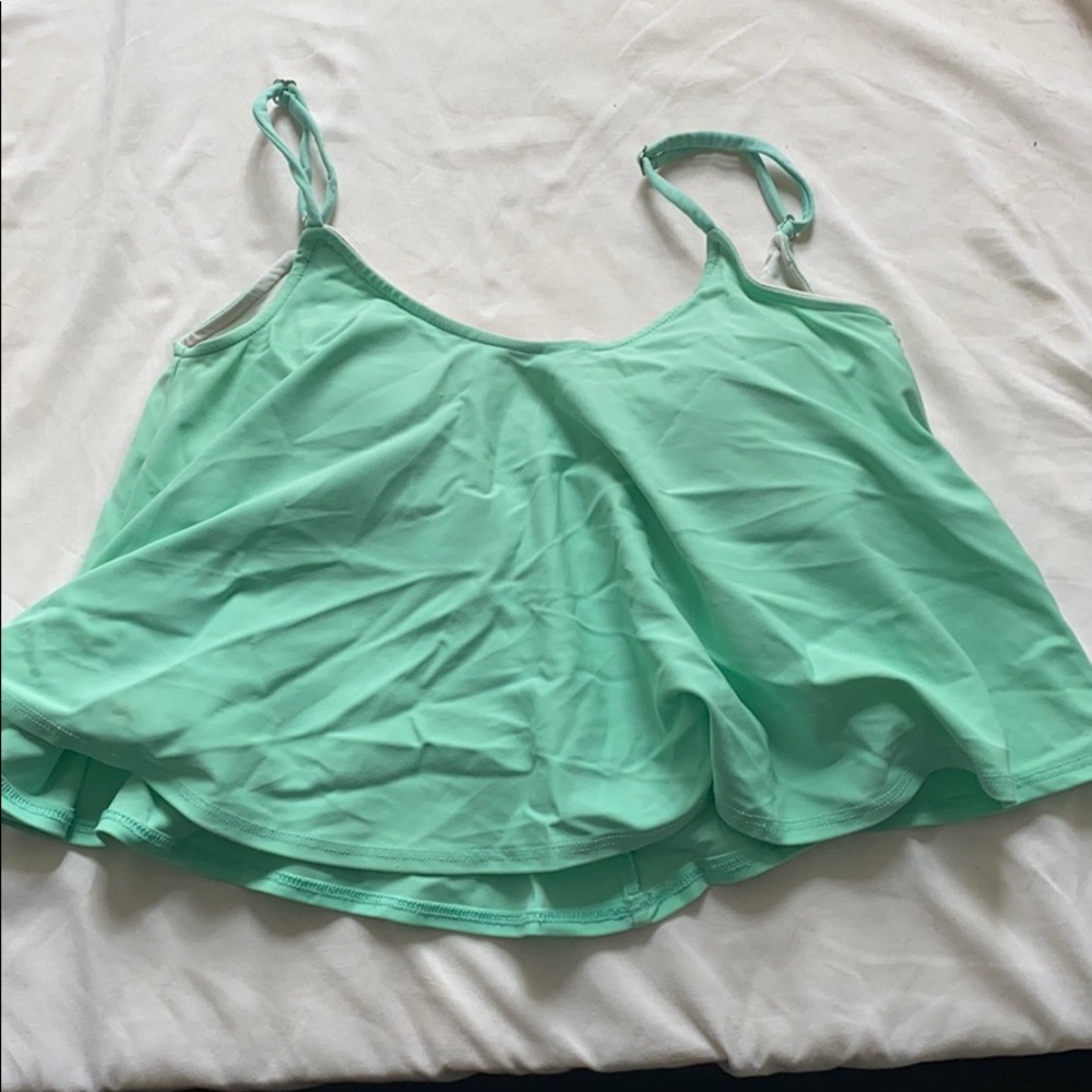 Turquoise flowy kortni jean top